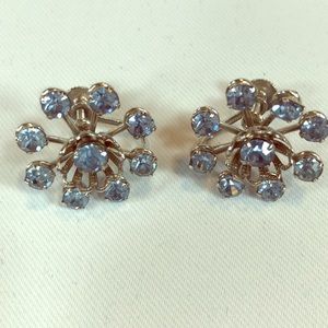 1940’s Blue Vintage adjustable costume earrings
